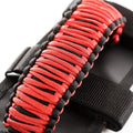 Grab Handle Kit, Paracord, Red/Black; 55-21 Jeep CJ/Wrangler/Gladiator