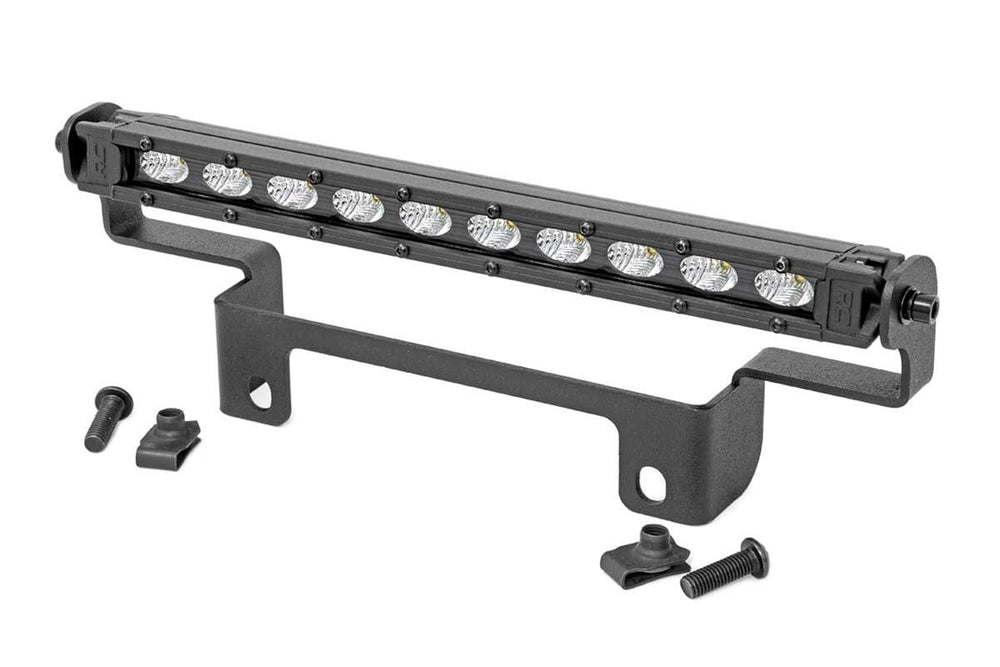 1x 70411ABL 1x 92000 LED Light Bumper Mount 10 Black Slimline Honda Pioneer 1000 (16-21)