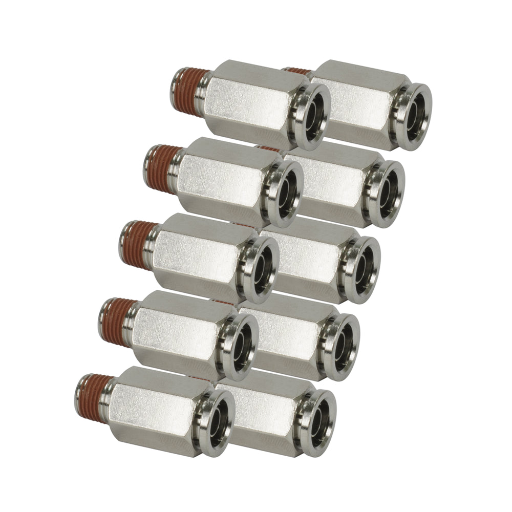 1/8 NPT(M) TO 3/8 AIRLINE STRAIGHT FITTING (10 PCS) DOT APPROVED