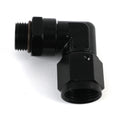 Fragola -10AN Female Nut x 3/4-16 (8) O-Ring 90 Degree Swivel - Black