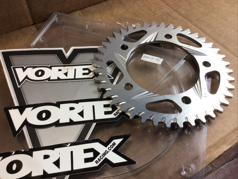 Vortex Racing Aluminum Rear Sprocket 520 41 Tooth- Silver