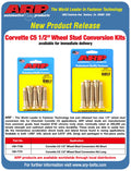 ARP Chevrolet Corvette C5 Short 1/2in Conversion Wheel Stud Kit