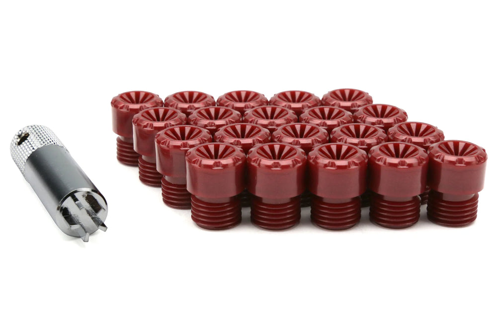 Project Kics 12x1.25 R40 Iconix Plastic Caps Red 20 Pieces