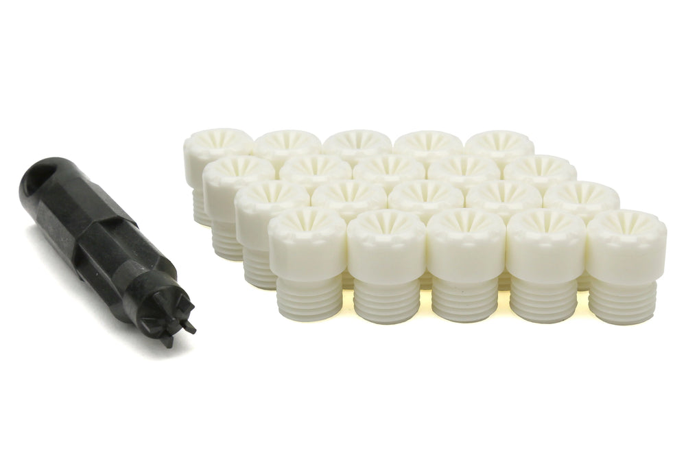 Project Kics 12X1.25 R40 Iconix Plastic Caps White 20 Pieces