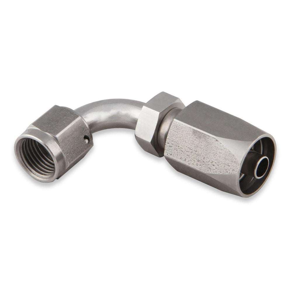 STAINLESS STEEL -6 90 DEG. JIC HOSE END