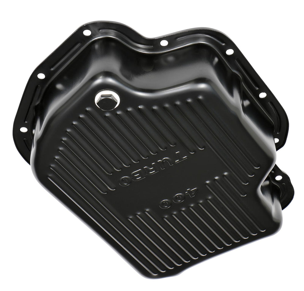 TH400 TRANS PAN 3IN DEEP EXTRA CAPACITY FINNED BOTTOM STEELBLACK