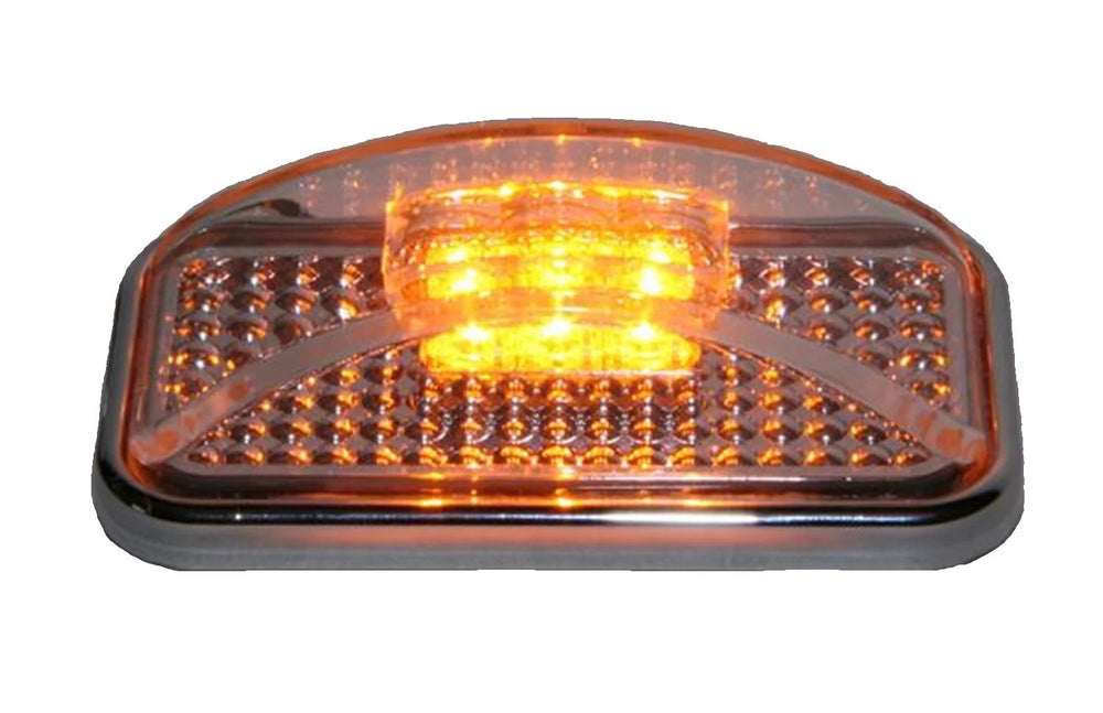 Universal Universal Side Marker - Amber LED w Clear Lens (2pcs - 2 x4 )