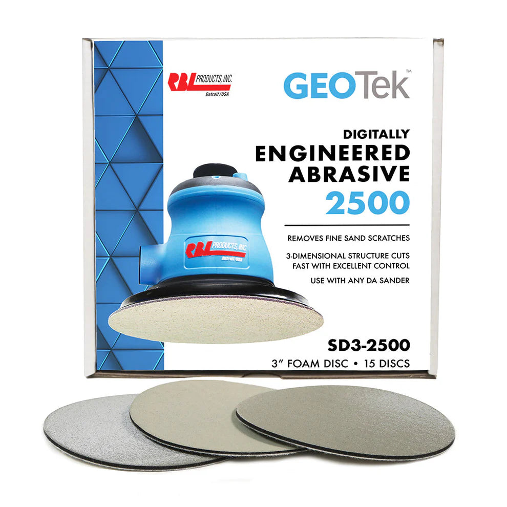 3IN FOAM SANDING DISC W/ DIGITALLY PHOTOGRAPHED ABRASIVE 2500 GRIT