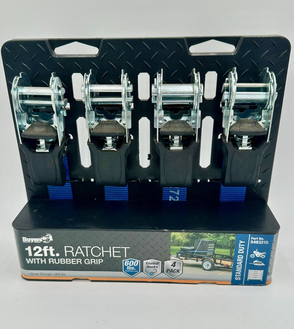 12 FT STANDARD DUTY RATCHET TIE DOWN 4 PACK