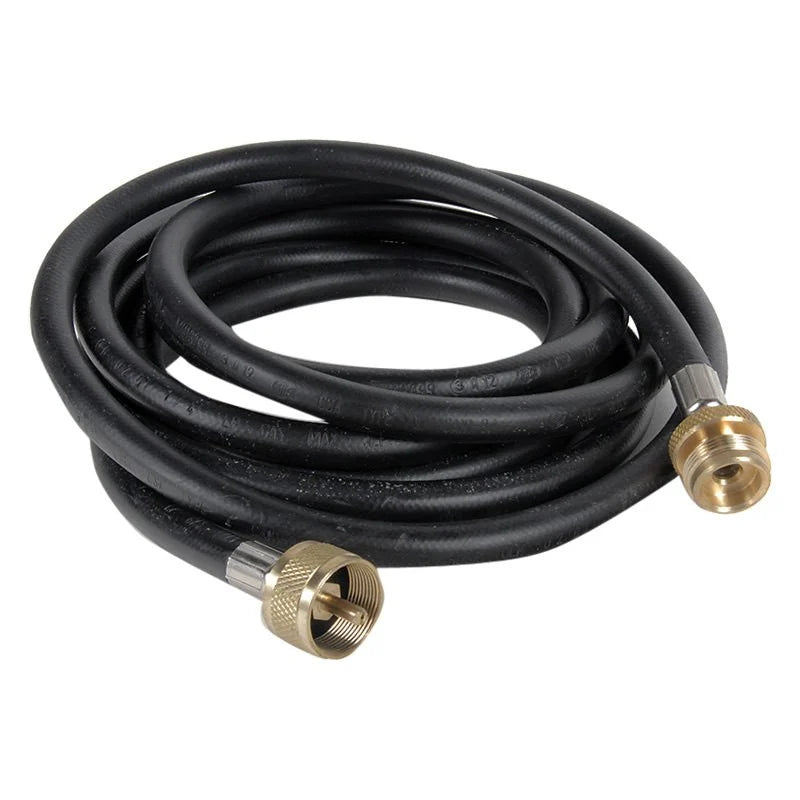 PROPANE EXTENS HOSE 12FT MALE/FEMALE THROWAWAY CONNCLAM