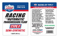 Type F Racing Transmissi on Fluid Case 6 x 1 Qt