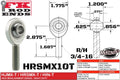 5/8 x 3/4 RH Male Rod End 4340 ALLOY