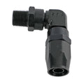 Fragola -8AN x 90 Degree Hose End x 3/8 NPT - Black