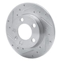 DFC 98-24 Audi TT Rear Left Drilled & Slotted Silver Brake Rotor