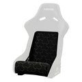 NRG FRP Bucket - White Stitching Hex Geometric 3-Piece Seat Cushion