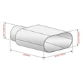EXHAUST TIP 2.5IN ID ROLL TAPERED OUTLET 7.5IN OAL STAINLESS