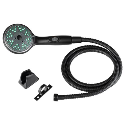 PREMIUM RV HAND HELD SHOWER WAND & HOSE KIT MATTE BLACK