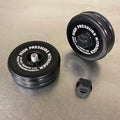 FOX 2.25 Bore Reservoir Schrader Endcap Upgrade (Pair - 5/16-32 - Stepped ID Reservoir)
