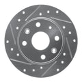 R1 90-93 Mazda Miata Rear Left Drilled & Slotted Silver Brake Rotor