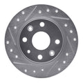 R1 90-93 Mazda Miata Rear Left Drilled & Slotted Silver Brake Rotor