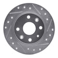 DFC 90-93 Mazda Miata Rear Right Drilled & Slotted Silver Brake Rotor