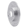 DFC 90-93 Mazda Miata Rear Right Drilled & Slotted Silver Brake Rotor
