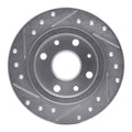 DFC 90-93 Mazda Miata Rear Right Drilled & Slotted Silver Brake Rotor
