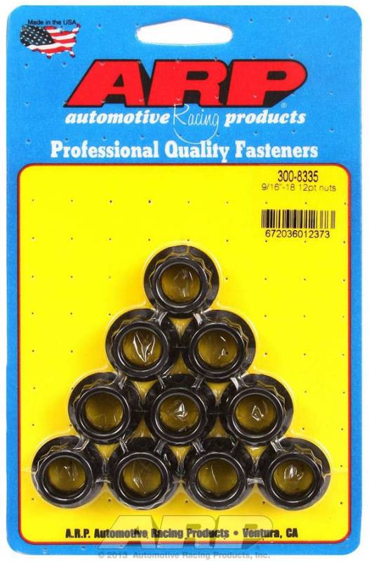 ARP 9/16-18 SS 12pt nut kit