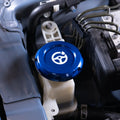 Billetworkz Blue Anodized Power Steering Fluid Cap - Zero Series - with Fluid Engravings - Fits 08-14 WRX STI 15-21 STI 05-09 Legacy GT