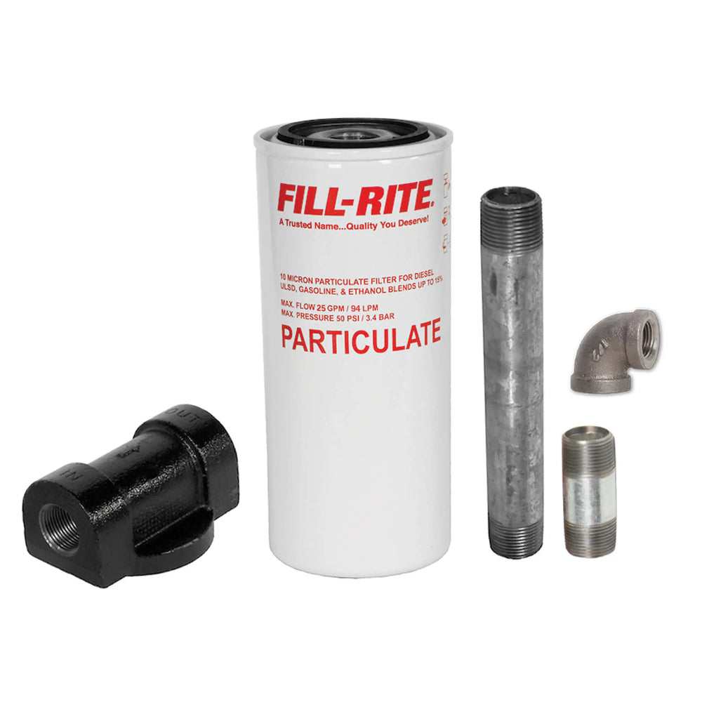 3/4 OUTLET PARTICULATE FILTER KIT INCL FILTER HEAD CANISTER 10 MICRON 3/4 X 5 GAL NIPPLE