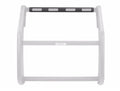 4LIGHT MASK PLATE(FEDERAL SIGNAL MPS600U)W/INTERSECTION BRACKETS STEEL TEXTURED BLACK