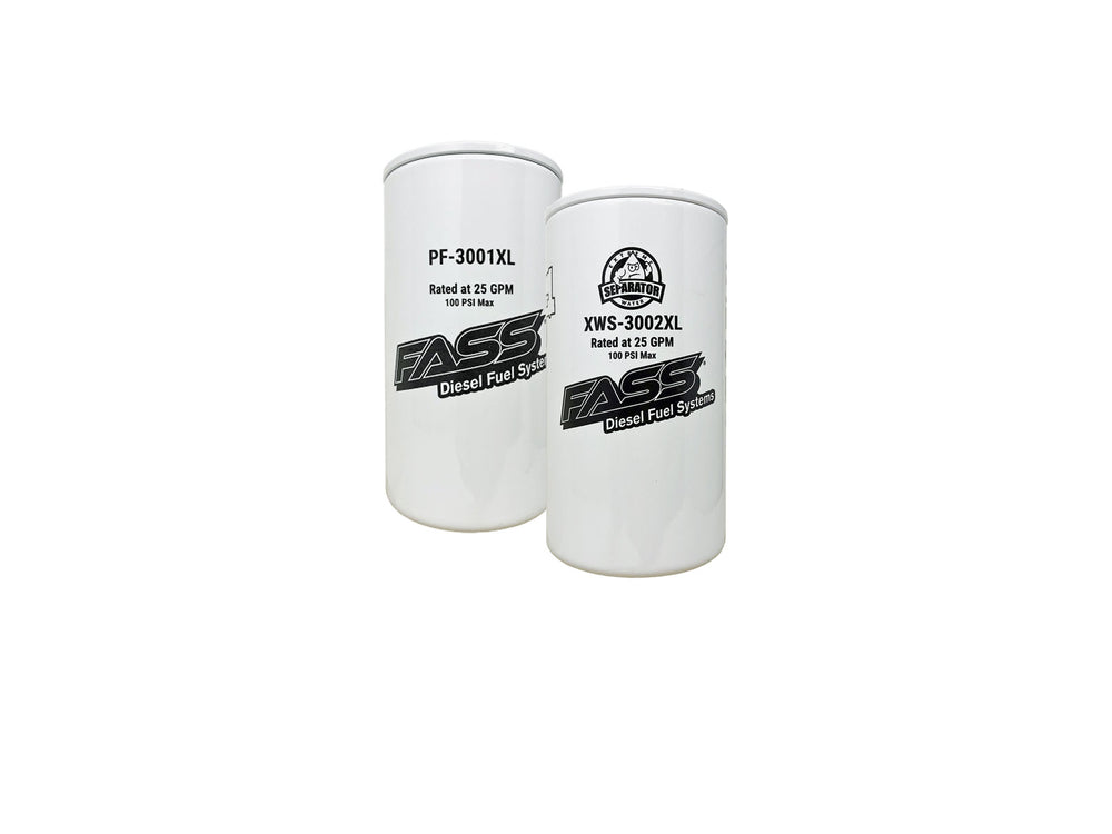 FASS Filter Pack Contains (1) XWS-3002 XL and (1) PF-3001 XL FILTER PACK XL