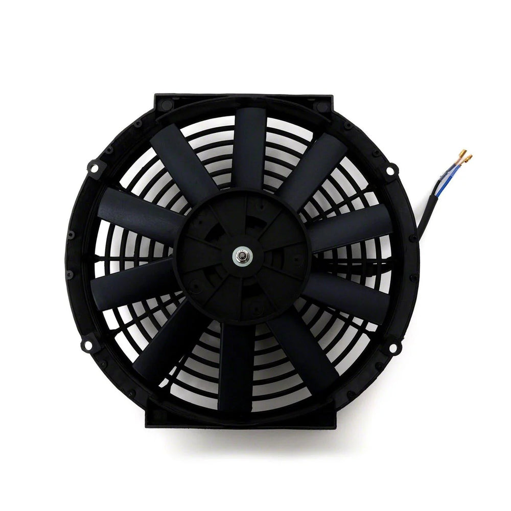 BLOX Racing Electric Slim Fan - 12in 120W - Straight Blade Black - V2