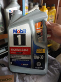 5w20 High Mileage Oil Case 6x1 Qt Bottles
