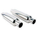 4.00IN X 19.00IN RESONATOR HIPOLISHED SS MUFFLER 2.50IN ID / 2.50IN OD