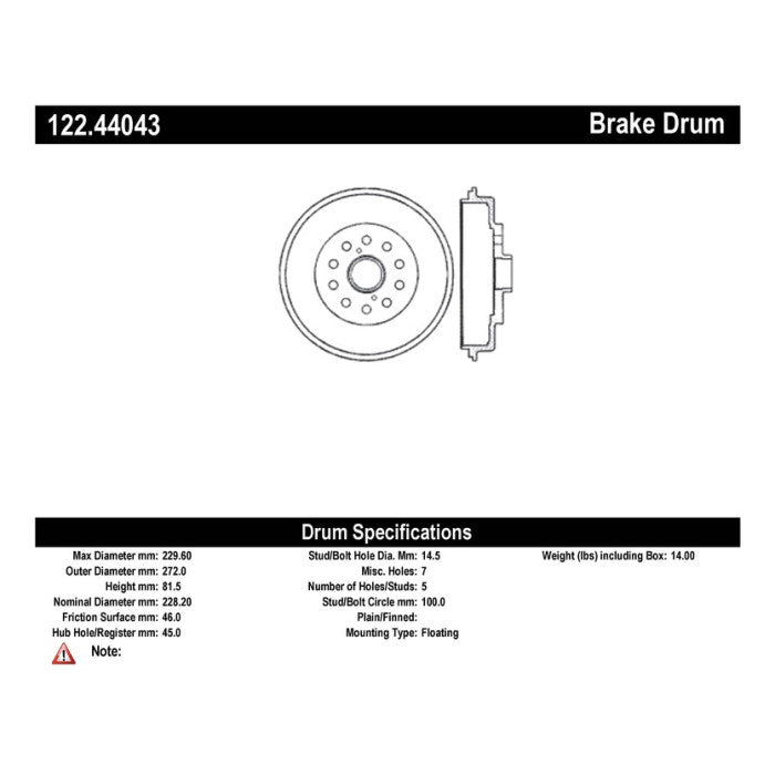 PREMIUM BRAKE DRUM