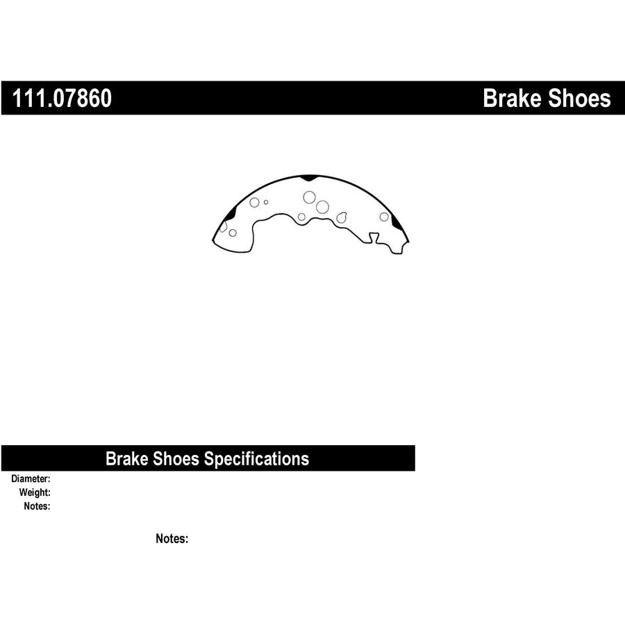 CENTRIC BRAKE SHOES