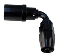 Fragola -6AN Pro-Flow x 90 Degree 3/8 EFI Quick Disconnect Hose End - Black