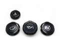 Billetworkz Black Anodized Oil Cap - Zero Series - with Fluid Engravings - Fits All Subaru