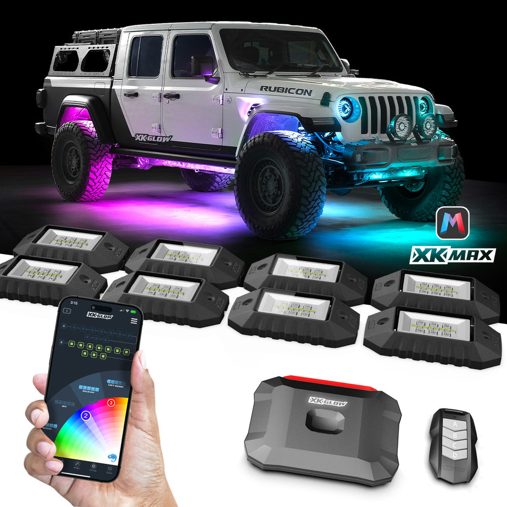 XK Glow XKmax RGBW Addressable LED Rock Light Pod