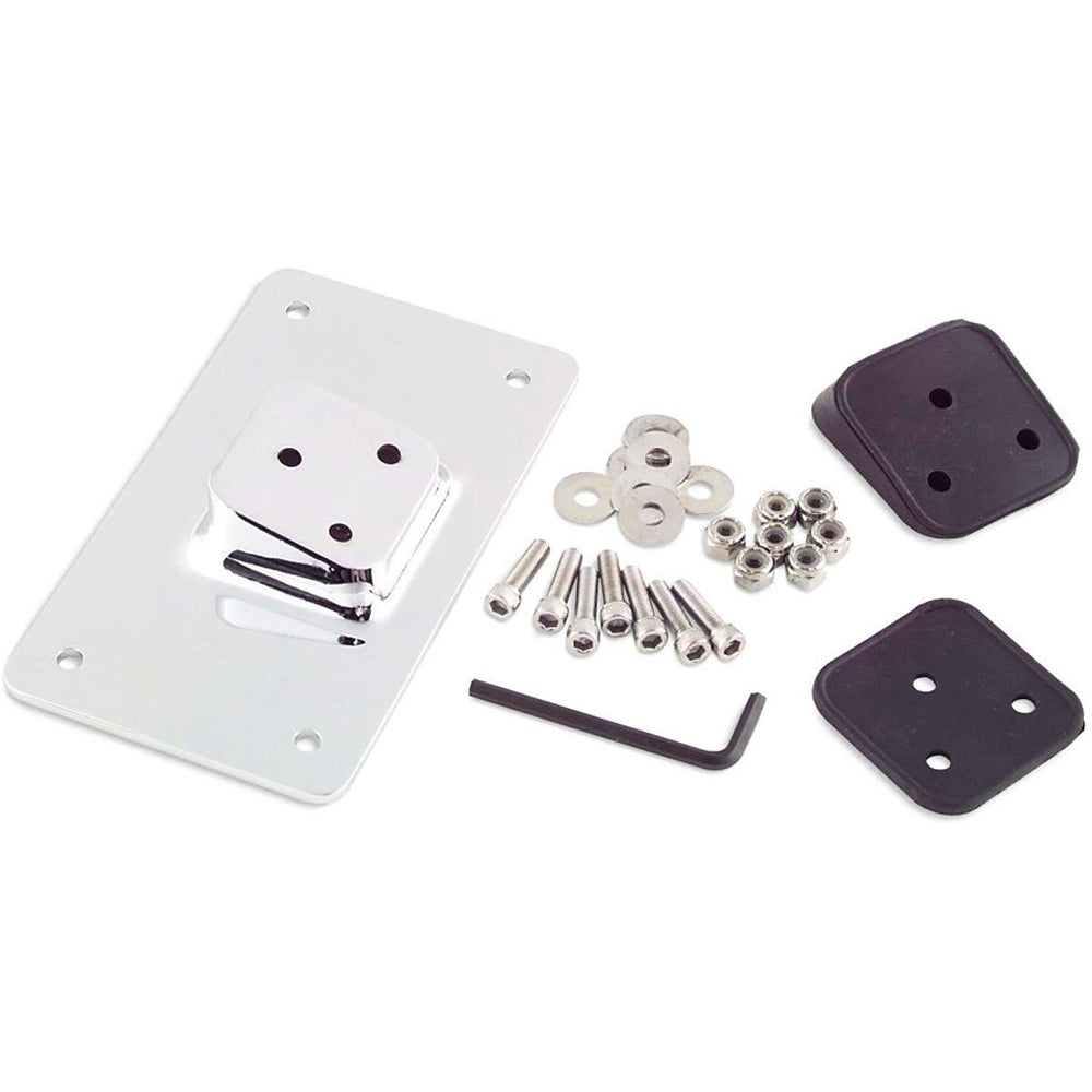 Bikers Choice 55-Up Chrome Custom Laydown License Plate Bracket With 3 Bolt Style