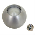 2in Shift Knob Solid Round Brushed w/Button