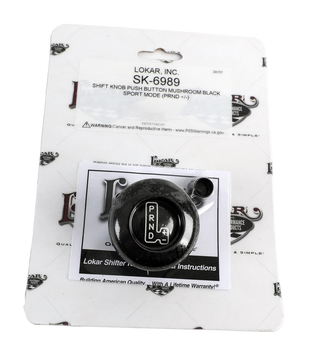 SHIFT KNOB PUSH BUTTON MUSHROOM BLACK SPORT MODE (PRND )
