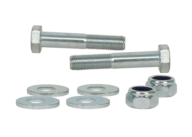CONTROL ARM INNER LOCK WASHERS REMOVES AND LOCKS OETOE ADJUSTMENT