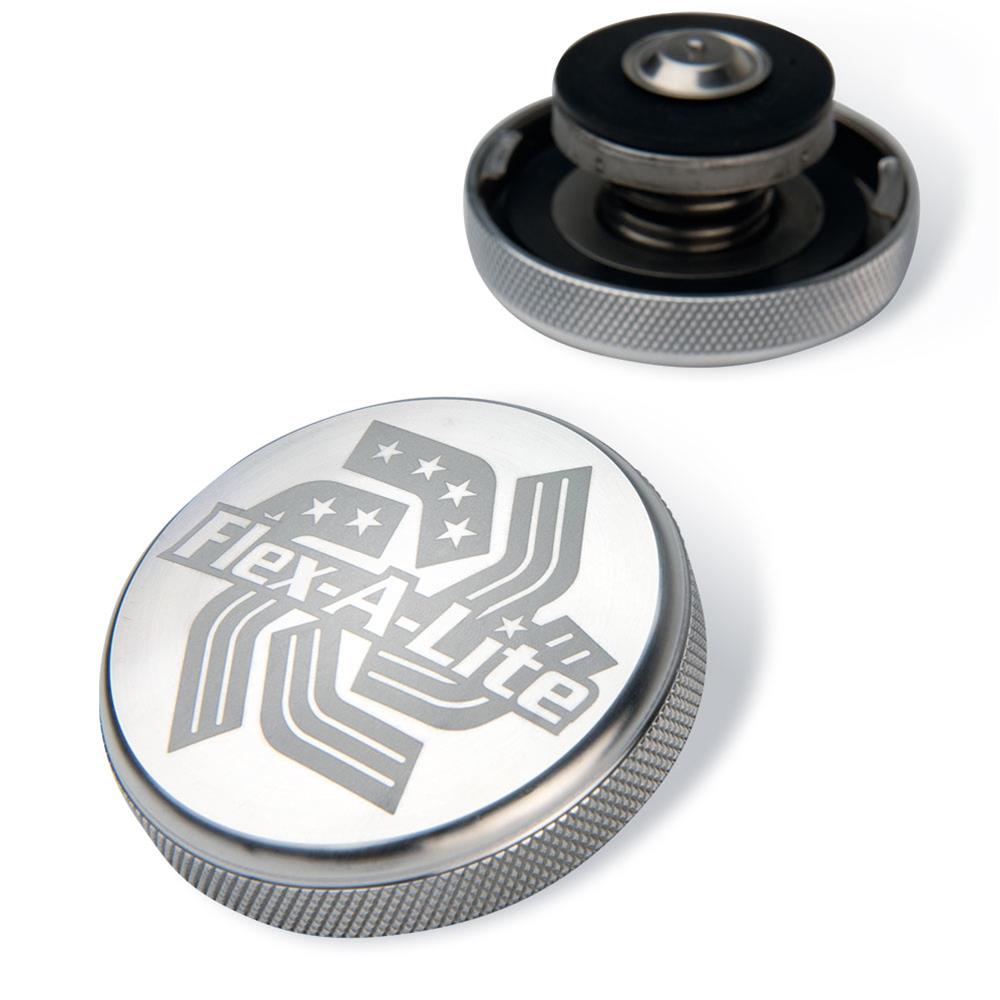 RADIATOR BILLET CAP RATED FOR 22 PSI WITH FLEXALITE LOGO