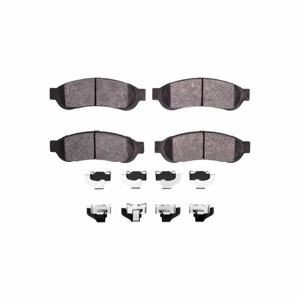 R1 05-10 Ford F-350 Super Duty 4WD Rear Semi Met Brake Pads and Hardware Kit