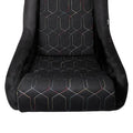 NRG FRP Bucket Seat Cushion - Multi Color Geometric 3-Piece Seat Cushion