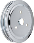 SBC 2GROOVE CRANK PULLEY SHORT PUMP CHROME