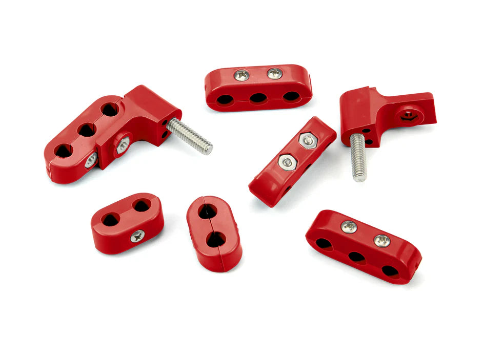 SMOOTHIE V6 WIRE SEPERATOR KIT FOR 78MM PLUG WIRES 2 BRACKETS 2 2PL & 4 3PL
