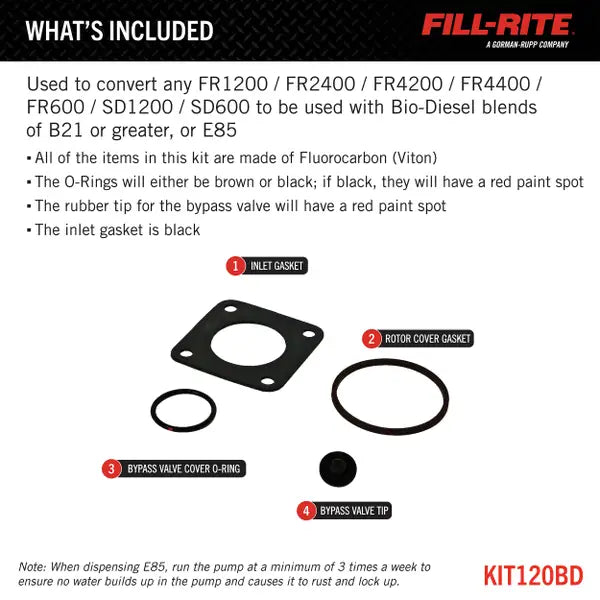 KIT CONVERSION OF (600 1200 2400 4200 4400 SERIES) TO BIODIESEL PUMPS